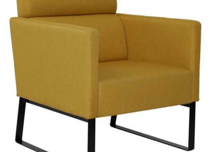 Brown lounge chair, relaxation chair, textile lounge, single-seater luxury 1-seater